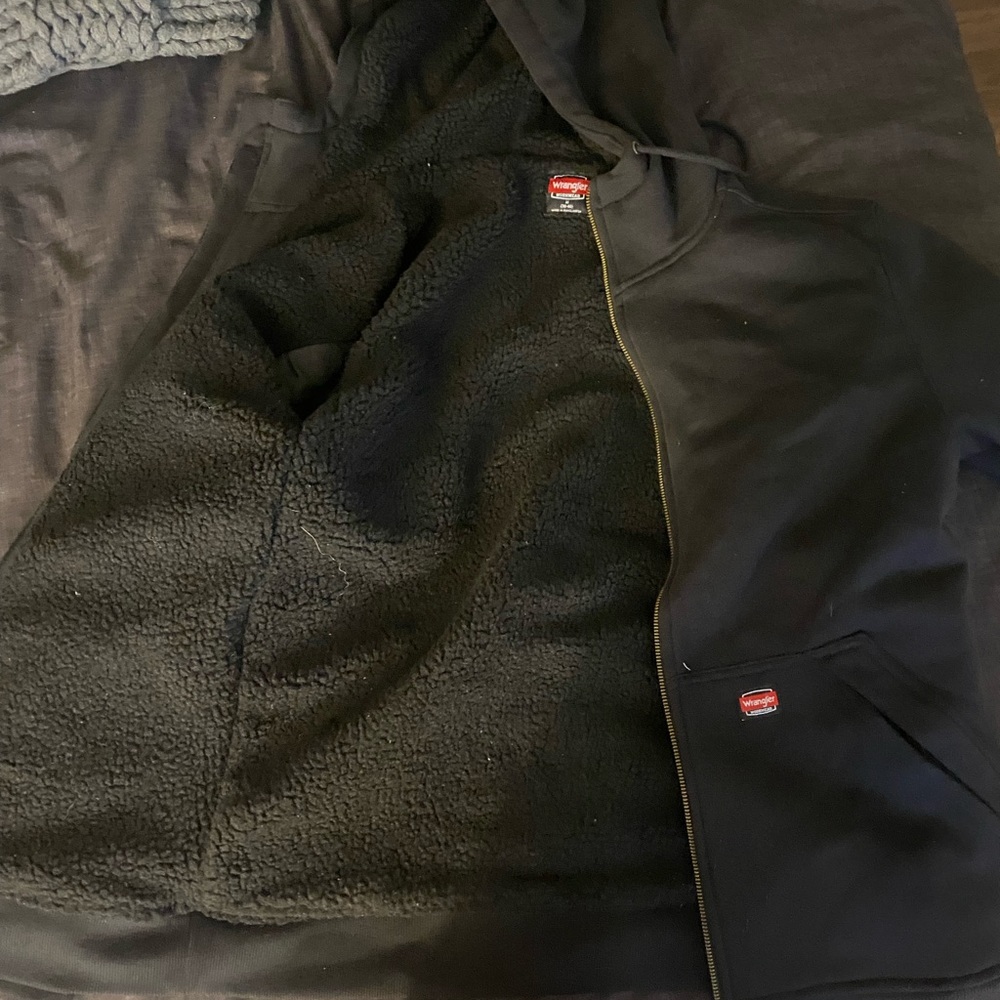 black heavyweight work wrangler jacket / coat